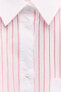 Oversize striped poplin shirt