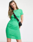 Фото #1 товара Noisy May ruched bodycon t-shirt dress in green