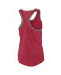 Фото #3 товара Women's Heather Cardinal USC Trojans Fuel Racerback Tank Top