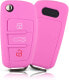 ASARAH Premium Silicone Key Case Compatible with Audi, Protective Car Key Cover - Pink AI 3BKB-b