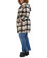 Фото #3 товара Plus Size Hooded Belted Button-Front Coat, Created for Macy's