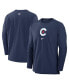 ფოტო #1 პროდუქტის Men's Navy Chicago Cubs Authentic Collection City Connect Player Tri-Blend Performance Pullover Jacket