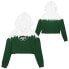Фото #1 товара NFL New York Jets Girls' Crop Hooded Sweatshirt - XL