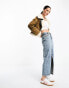 Фото #8 товара Stradivarius cropped aviator jacket with contrast piping in tan