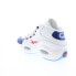 Reebok Question Mid Mens White Leather Lace Up Athletic Basketball Shoes