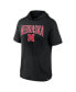 Men's Black Nebraska Huskers Outline Lower Arch Hoodie T-shirt