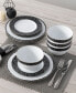 Rill Set of 4 Dinner Plates, Service for 4