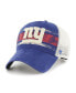 Фото #1 товара Men's Royal, White Distressed New York Giants Interlude MVP Trucker Snapback Hat