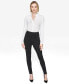 ფოტო #4 პროდუქტის Women's Button Detail Ponte Pants