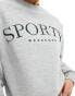 Фото #2 товара Urban Threads oversized sporty sweater in grey marl