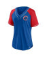 Фото #3 товара Women's Royal Chicago Cubs Ultimate Style Raglan V-Neck T-shirt