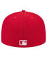 Фото #3 товара Men's Red Miami Marlins White Logo 59Fifty Fitted Hat