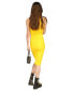 Women's Rib-Knit Midi Dress Bright Dandelion, XL - фото #2