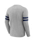 Фото #3 товара Men's NFL x Darius Rucker Collection by Heather Gray New England Patriots Henley Long Sleeve T-shirt
