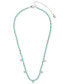 Фото #2 товара Lucky Brand silver-Tone Beaded Star Strand Necklace, 16" + 3" extender