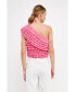 ფოტო #5 პროდუქტის Women's Ruffled One-shoulder Top