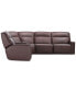 Фото #9 товара CLOSEOUT! Dextan Leather 6-Pc. Sectional with 3 Power Recliners and 1 USB Console, Created for Macy's