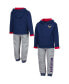 ფოტო #1 პროდუქტის Toddler Boys Navy and Heathered Gray Arizona Wildcats Poppies Pullover Hoodie and Sweatpants Set