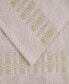 Фото #4 товара Larissa Geometric Embroidered Jacquard Border Cotton 4-Pc. Bath Towel Set