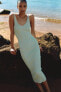 Фото #2 товара Трикотажное платье миди с открытой спиной ZARA