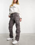 Фото #8 товара New Look double pocket slim leg cargo in grey