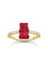 Фото #1 товара Thomas Sabo TR2459-414-10-54 Gold ring w. red Goldbears