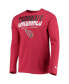 Фото #3 товара Men's Cardinal Arizona Cardinals Combine Authentic Split Line Long Sleeve T-shirt