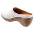 Softwalk Madison S2056-100 Womens White Narrow Leather Clog Flats Shoes