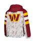 ფოტო #3 პროდუქტის Men's White, Burgundy Washington Commanders Thursday Night Gridiron Raglan Half-Zip Hooded Jacket