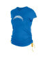 Women's Powder Blue Los Angeles Chargers Ruched Side T-Shirt