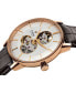 ფოტო #2 პროდუქტის Men's Swiss Automatic Centrix Brown Leather Strap Watch 41mm