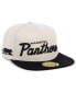 Men's Cream Philadelphia Panthers Black Fives Snapback Adjustable Hat