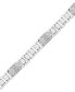 ფოტო #2 პროდუქტის Men's Diamond Cluster Wide Link Chain Bracelet (2 ct. t.w.) in 10k White Gold