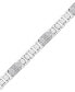 ფოტო #3 პროდუქტის Men's Diamond Cluster Wide Link Chain Bracelet (2 ct. t.w.) in 10k White Gold