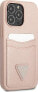 Guess Guess GUHCP13XPSATPP iPhone 13 Pro Max 6,7" różowy/pink hardcase SaffianoTriangle Logo Cardslot