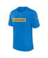 Фото #3 товара Men's Powder Blue Los Angeles Chargers Sideline Player Performance T-Shirt