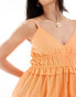 Wednesday's Girl tiered cami smock dress in orange Оранжевый, 2XS - фото #2