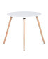 Фото #1 товара Round Dining Table With Beech Wood Legs, Modern Wooden Kitchen Table For Dining Room Kitchen (White)