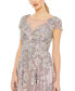 ფოტო #3 პროდუქტის Women's Embroidered Cap Sleeveless A Line Dress