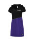 Фото #1 товара Women's Black, Purple Minnesota Vikings Hooded Mini Dress