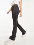 Noisy May Sallie mid waist flared jeans in dark grey