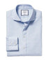 Фото #1 товара Charles Tyrwhitt Non-Iron Stretch Oxford Stripe Slim Fit Shirt Men's Blue 16.5"