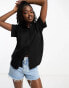 Фото #1 товара Monki oversize boxy blouse in black