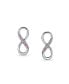 ფოტო #1 პროდუქტის Classic Cubic Zirconia Eternity Pink CZ Accent Pave Romantic Love Knot Symbol Eternity Infinity Stud Earrings Girlfriend Sterling Silver