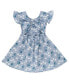 ფოტო #2 პროდუქტის Little Girls Floral Chambray Skater Dress Toddler|Child