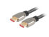 Фото #4 товара Lanberg CA-HDMI-30CU-0010-BK - 1 m - HDMI Type A (Standard) - HDMI Type A (Standard) - 48 Gbit/s - Black - Silver