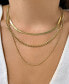 ფოტო #2 პროდუქტის 18-21" Adjustable Plated Triple Layered Chain Necklace