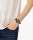ფოტო #2 პროდუქტის Women's Signatur Charcoal Leather Strap Watch 38mm