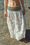 Фото #2 товара Юбка миди с цветочной вышивкой ZARA