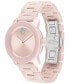 ფოტო #2 პროდუქტის Women's Swiss Bold Iconic Metals Pink Ceramic Bracelet Watch 36mm